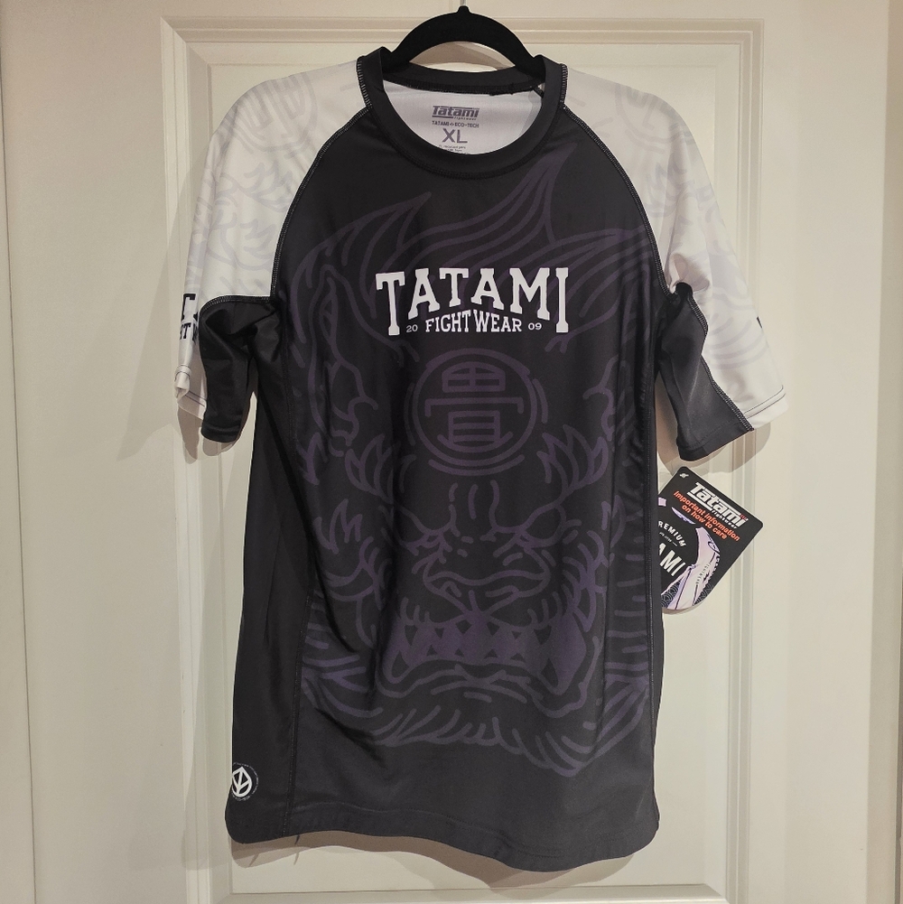 Mens Tatami Fightwear Juji Gatame Eco Tech SS Rashguard XL, New W/ Tags
